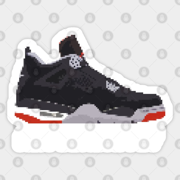 AIR JORDAN IV RETRO PIXELATED ART SHOE COLLECTION Sticker by Buff Geeks Art